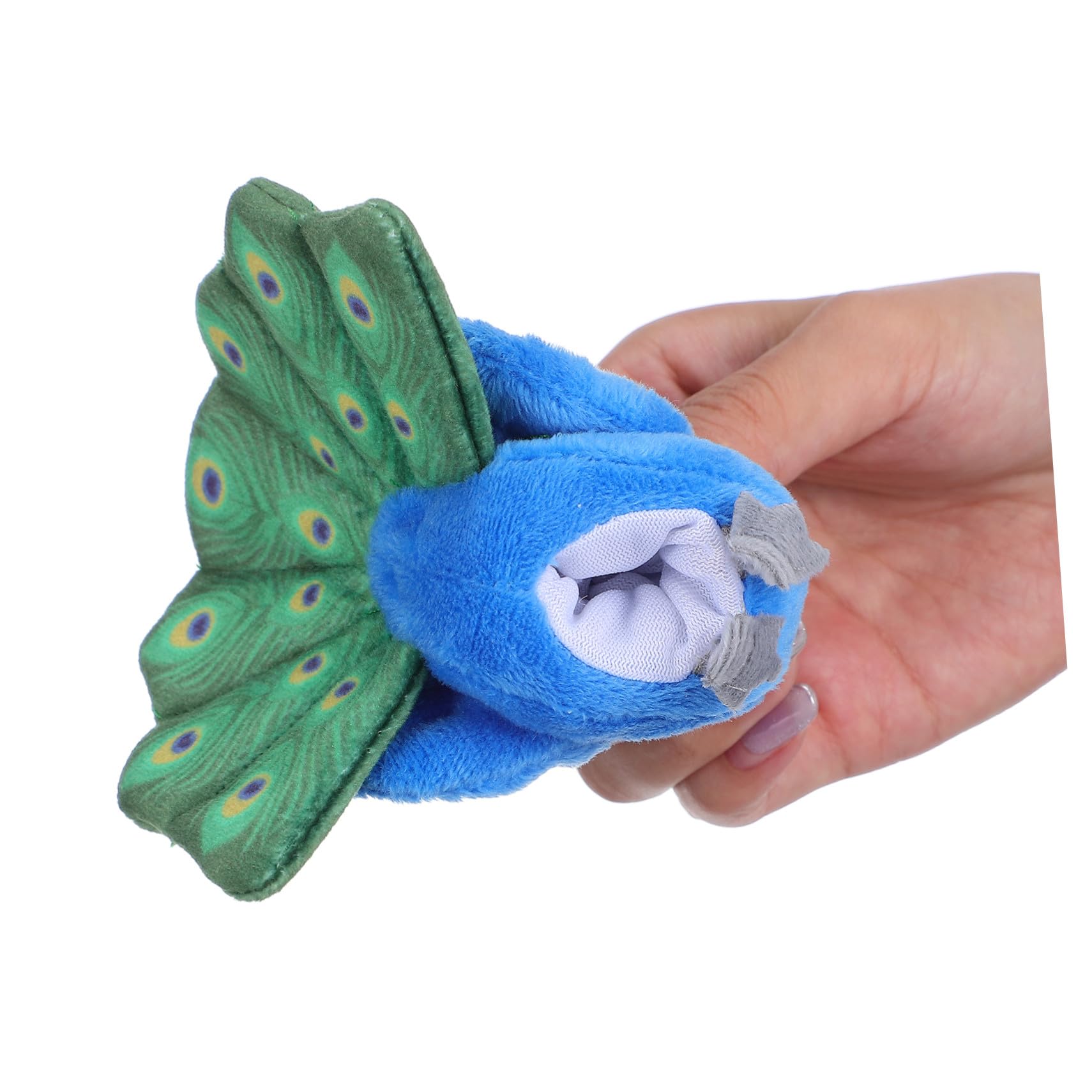 Marionnette à Doigt Paon en Peluche Garçon et Filles Mini Format Animal Interactif pour Jeux D’Imagination et Contes, Jouet Éducatif D’intérieur et Voyage,