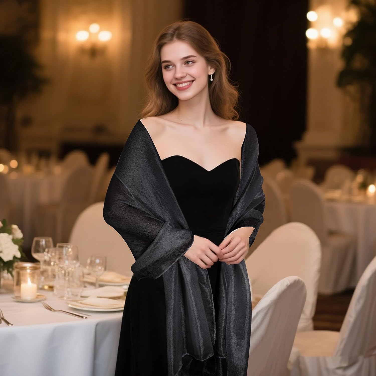 Women's Pashmina Shawls and Wraps for Evening Dresses Wedding Shawl Wraps Bridal Scarve for Women Bridesmaid Scarf - Image 3