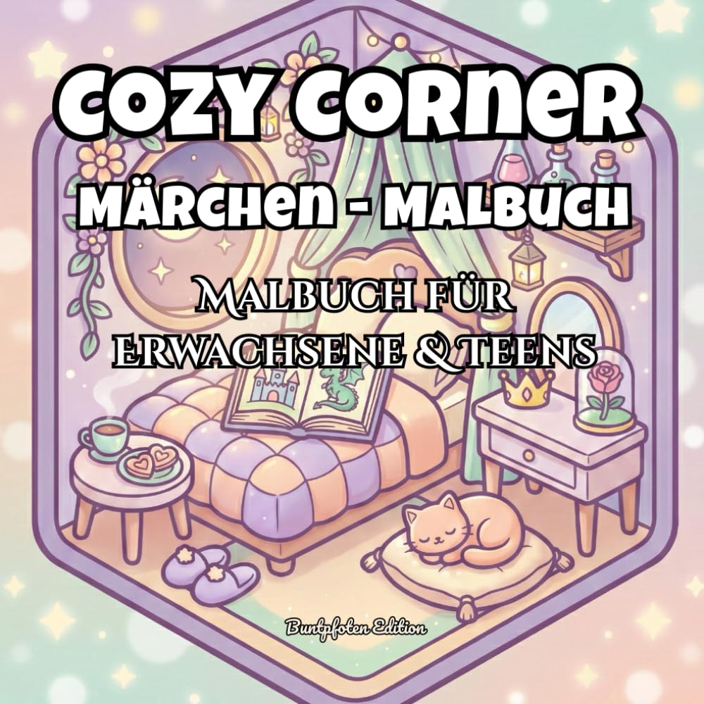 Cozy Corner Märchen: 34 süße & gemütliche Ausmalmotive im Wohlfühl-Stil | Entspannendes Malbuch für Erwachsene & Jugendliche