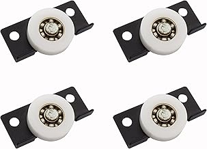 RAB Ply Ball Caster Wheel Plate for Sliding/wardrobe/wooden strap (Code:- NP-13, Color:-Black-White, 1 Set Of 4 Pieces)
