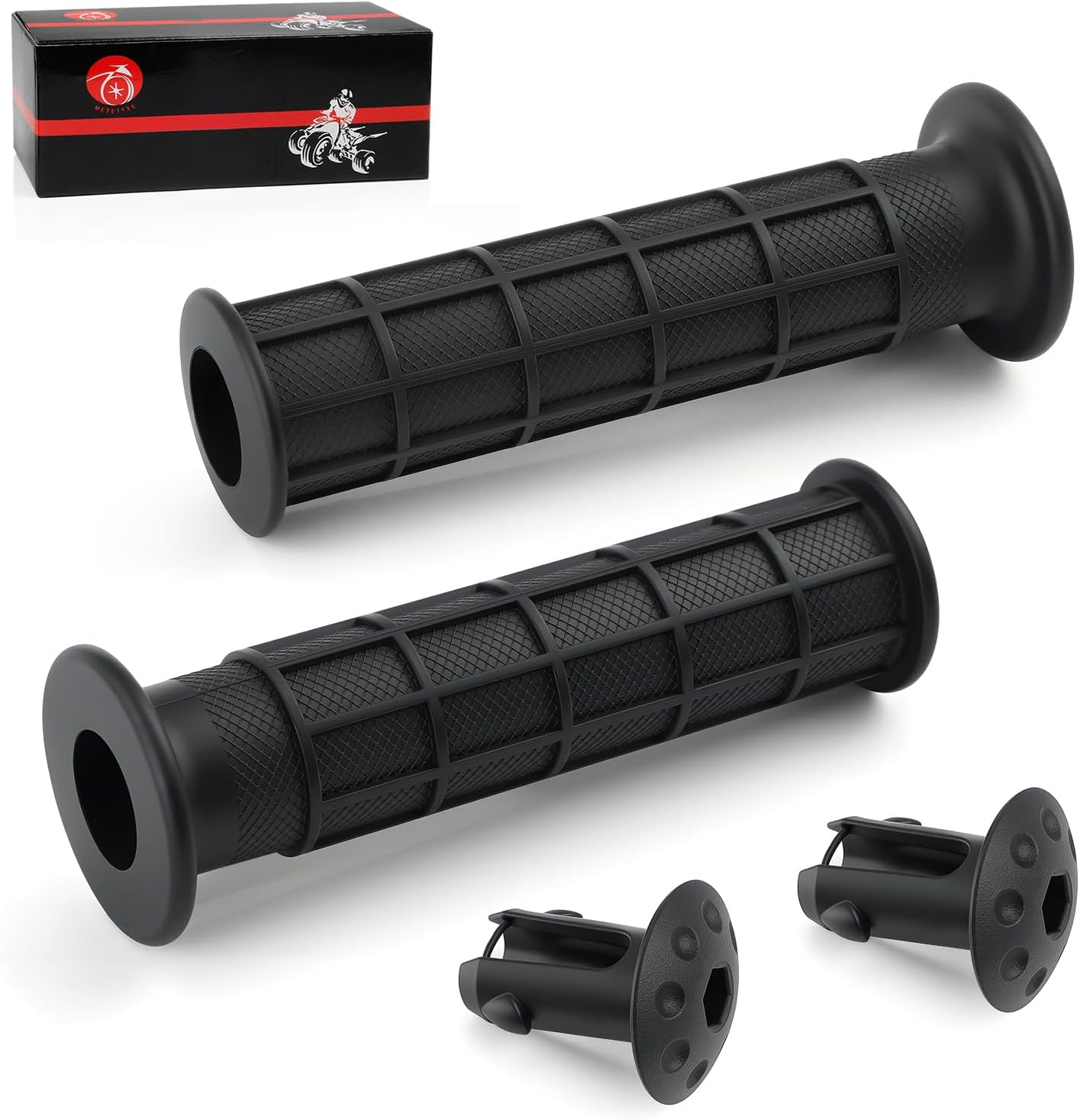Black Handlebar Grips Handlebar End Guards 2007-2024 for Honda TRX250 TRX420 TRX500 TRX520 TRX680 53165-HP5-600