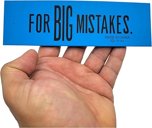 Miniatura 9 de Enorme 6.75 pulgadas 'para grandes errores'. Coloridos borradores de goma para lápices. Forma rectangular (púrpura (paquete de 1))