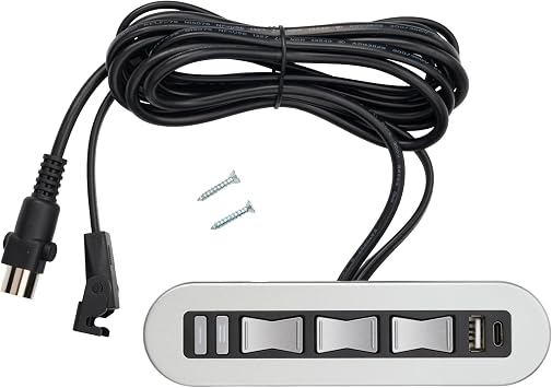 HX90TU2 8 Button 5 Pin Power Recliner Switch with USB Type C Charger, Built-in Replacement Control for 3-Motor Power Recliners and Lift Chairs