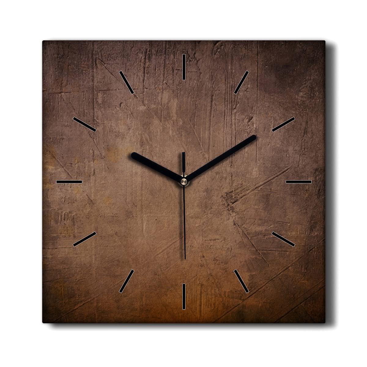 Horloge sur Toile Sans Tic-Tac Fini le Bruit - Horloge Murale 30x30cm Décoration Pierre Ancienne