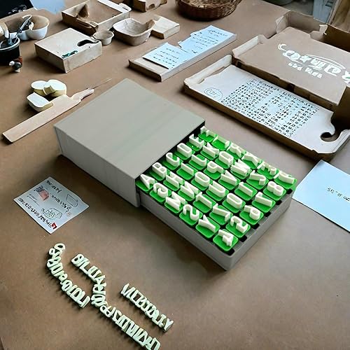 Miniatura 6 de Sellos de letras para arcilla, juego de sellos del alfabeto de arcilla polimérica para cerámica, sellos de cerámica para arcilla personalizados,