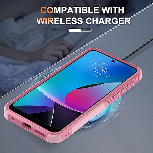 Miniatura 8 de RMOCR Funda Compatible con Moto G Power 5G 2023 y Moto G 5G 2023, con Protector de Pantalla de Vidrio Templado 1 Paquete, Doble Capa de Cuerpo