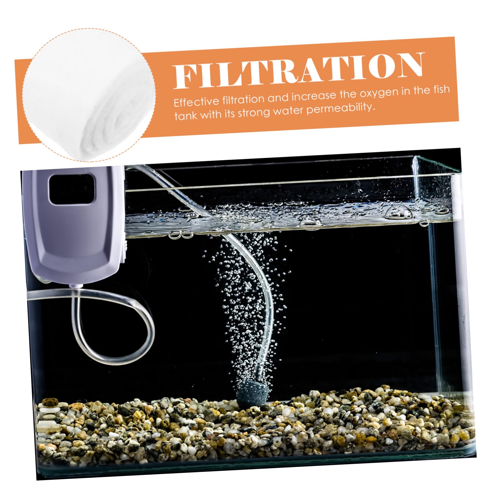 COLLBATH Aquarium Filter Pad Pond Fish Tank Filter Media Cotton Roll Water Polishing Pad for Clear Water, As Shown, 30X26X6cm - Image 2