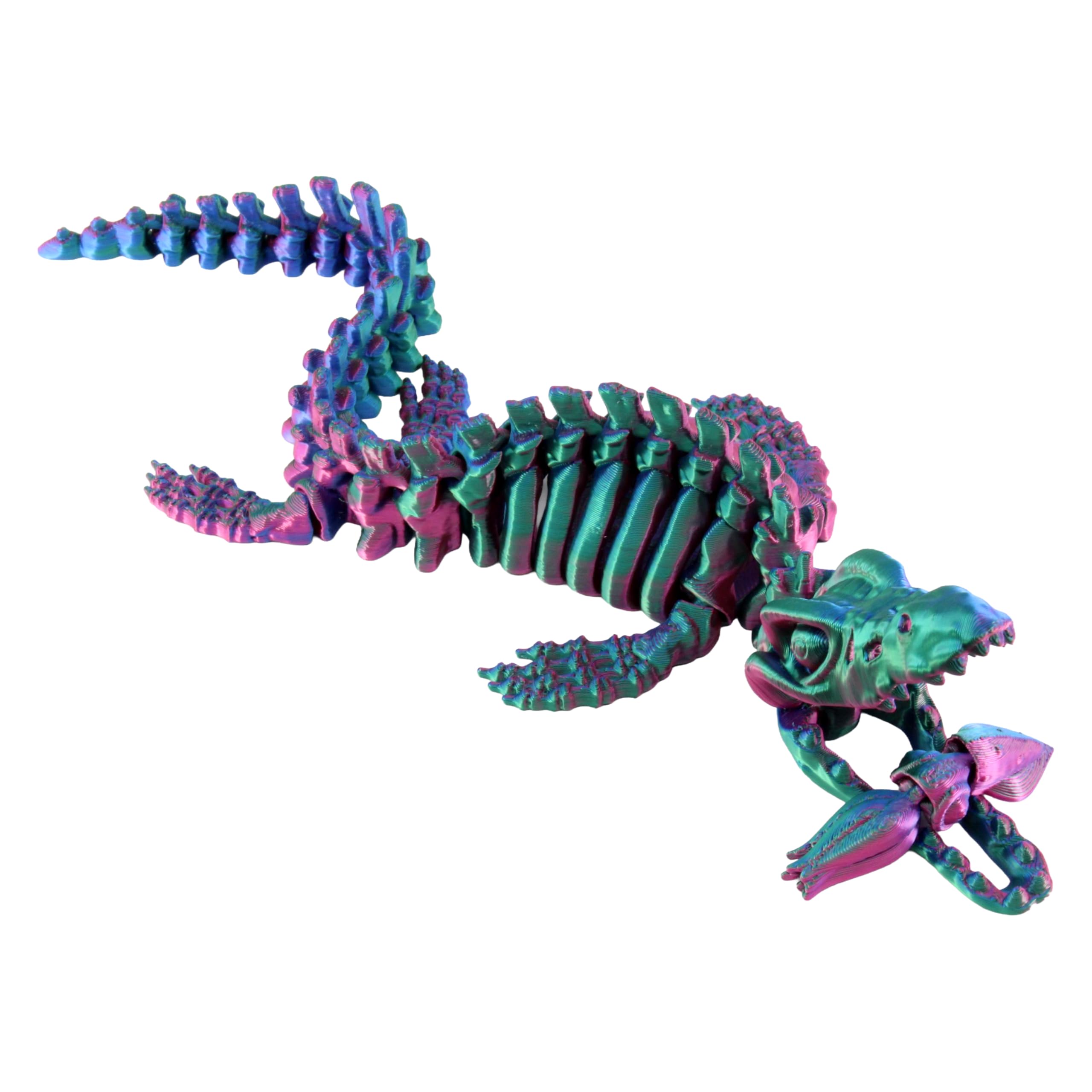 PowerTRC Squelette Mosasaurus imprimé en 3D - Figurine de dinosaure articulée préhistorique à collectionner