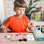 Eenua Pearl Animals Craft Set 12 Animal Key Chains DIY Threading Set for Beginners