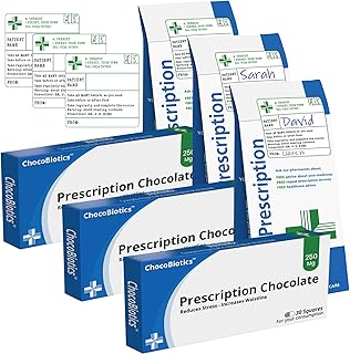Funny Prescription Chocolate Bar Box and Bag (Chocolate not included) - Get Well Soon Gift, Secret Santa Gift, Funny Gifts For Women, Men, Teacher Gift, Christmas Stocking Filler