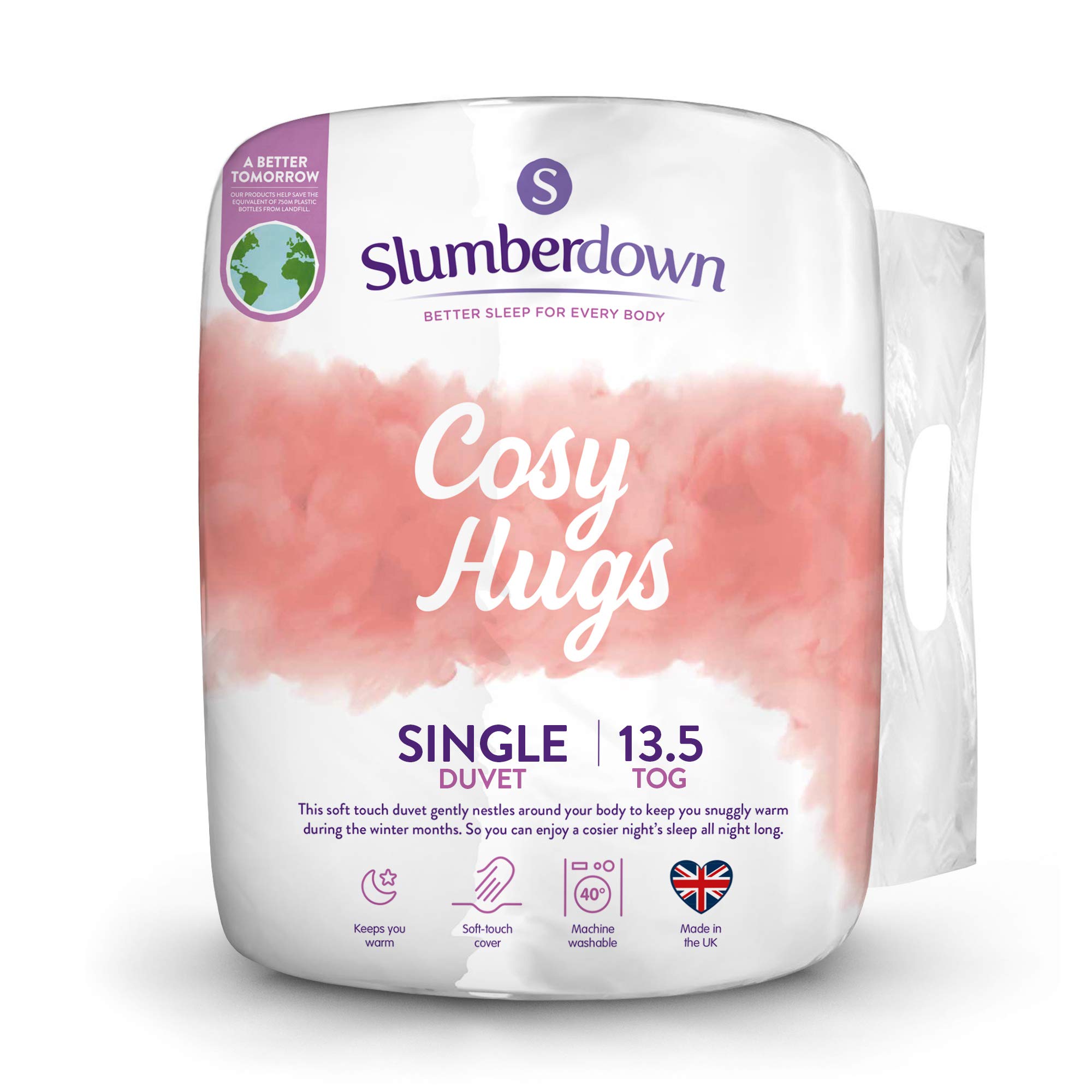 Slumberdown Big Hugs 13.5 Tog Duvet- Single, White : Amazon.co.uk: Home u0026  Kitchen
