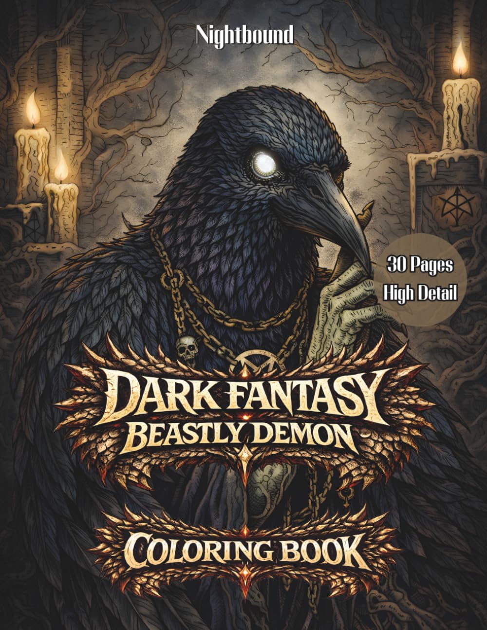 Dark Fantasy: Beastly Demon (Vol.1) An Adult Coloring Book for Focus and Relaxation