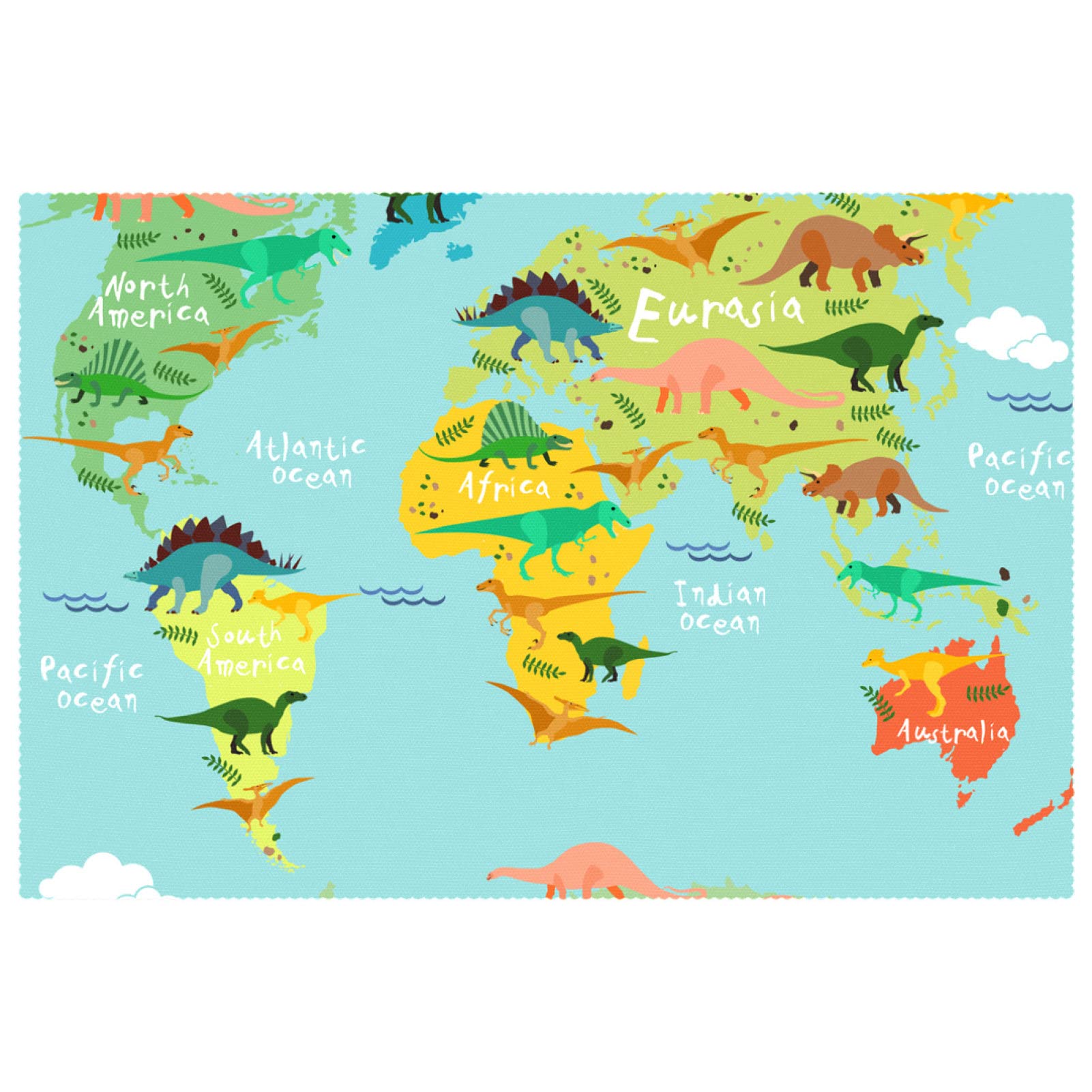 Set de table dinosaure r&eacute;sistant &agrave; la chaleur lot de 6
