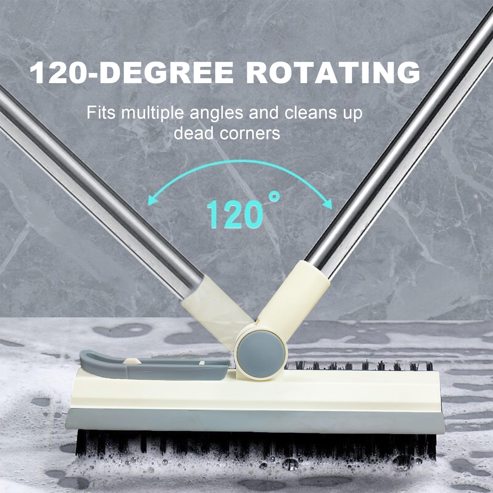 Spazzola Per Pavimenti Con Manico Lungo, Spazzola 3 In 1 - Foto 2