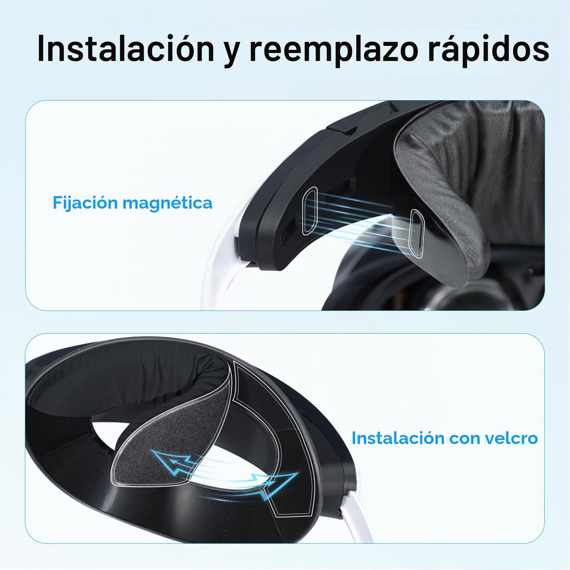 AMVR CM1 - Kit cómodo compatible con accesorios PS VR 2, suave y cómodo, equilibrio de peso, transpirable