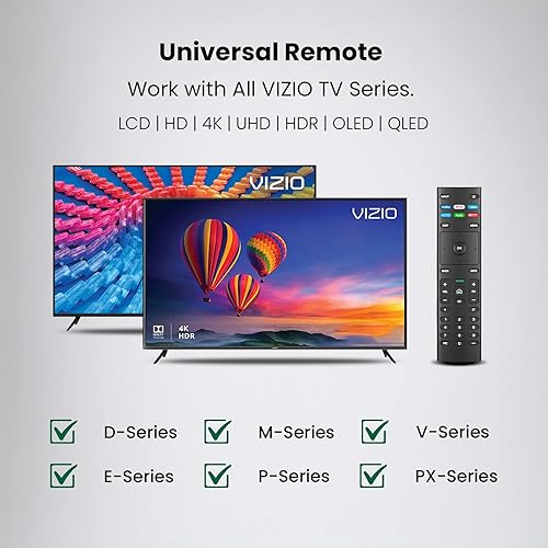 Miniatura 2 de Paquete de 3 controles remotos de repuesto para VIZIO TV, XRT136 Control remoto universal para televisores inteligentes VIZIO serie DEMPVPX
