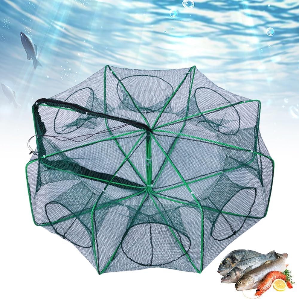 The Magic Foldable Fishing Trap, 2025 Premium The Magic Fishing Trap Fishing Kits Outdoor, Fishing Net for Minnow Fish Shrimp Crawfish Crab Fishing