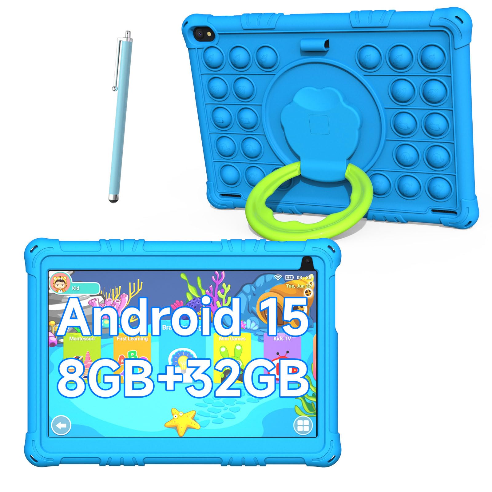 Amazon.com : Android 15 Kids Tablet, 10 inch Tablets for Kids, 8GB