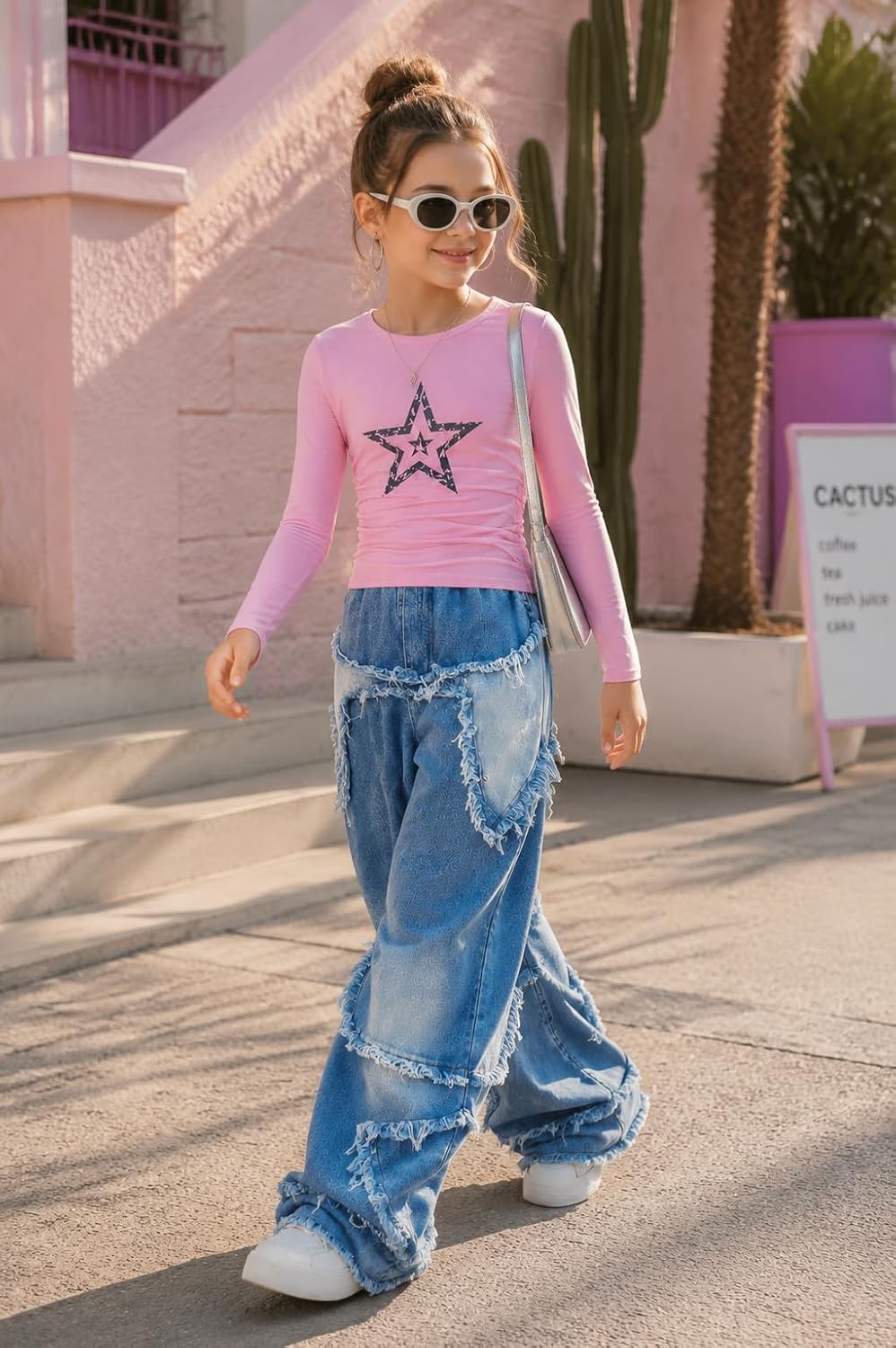 Cakaner Girls Outfit Fall Star Wide