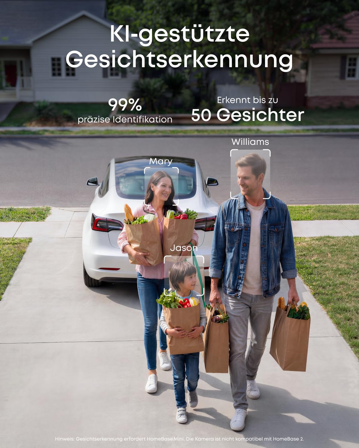 eufyCam C35 2-Kamera-Set, Überwachungskamera Außen, Solarpanel-kompatibel | Farbnachtsicht, ohne Abo, IP67, Lokaler Speicher, Gesichtserkennung, Magnetische Halterung, Weiß