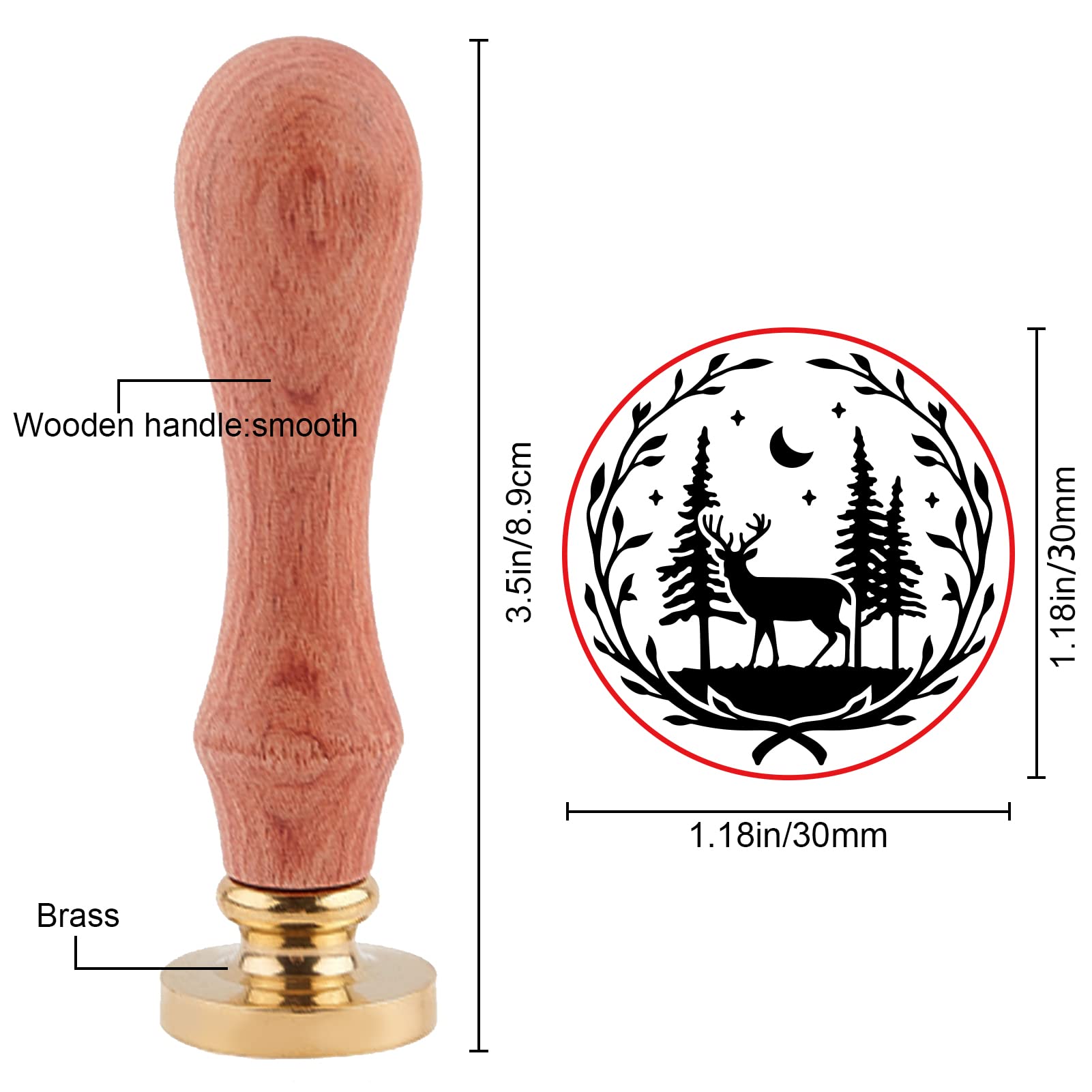 Sigillo Di Cera In Legno Con Lettera Dell'alfabeto - Stile Vintage, Diametro 2.5 Cm, Per Inviti, Lettere E Progetti Fai Da Te