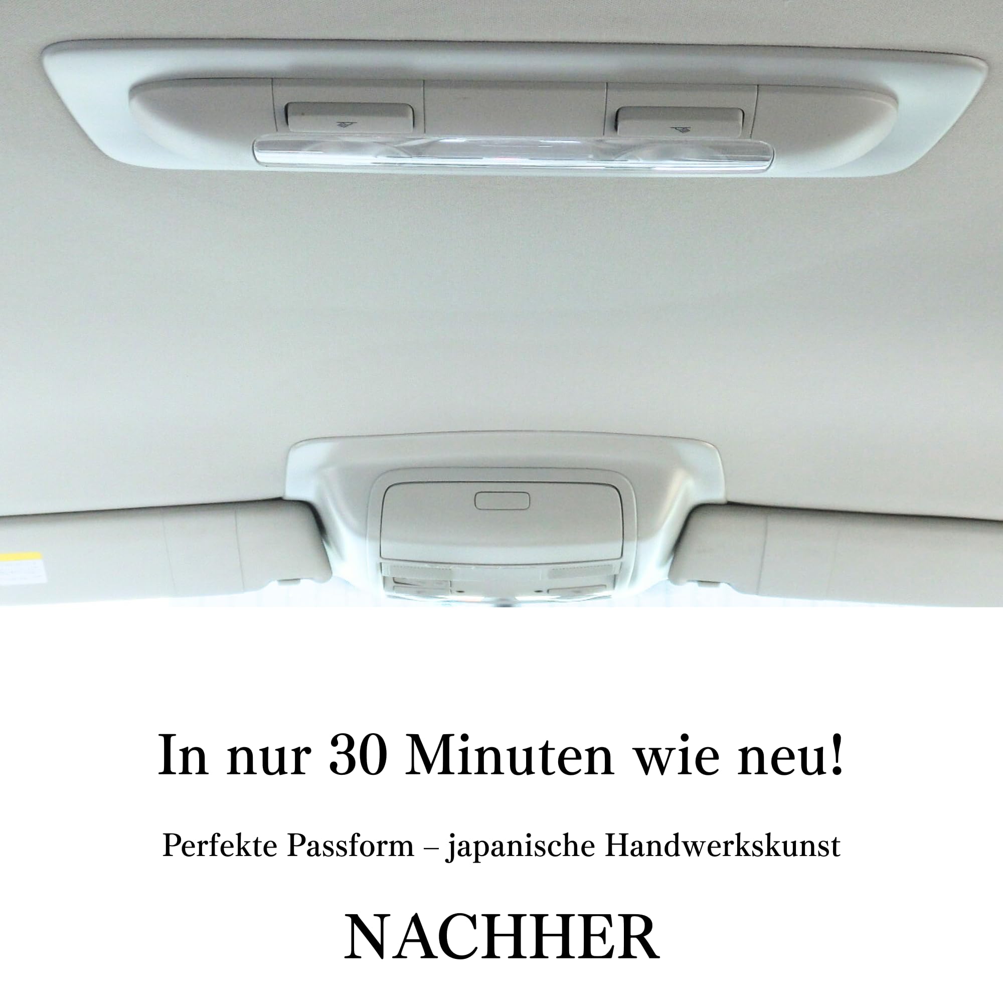 CASPORT Dachhimmel am Brillenfach löst sich Reparaturset einfach ersatz für VW Golf MK6 (Geprägt Grau, Front)