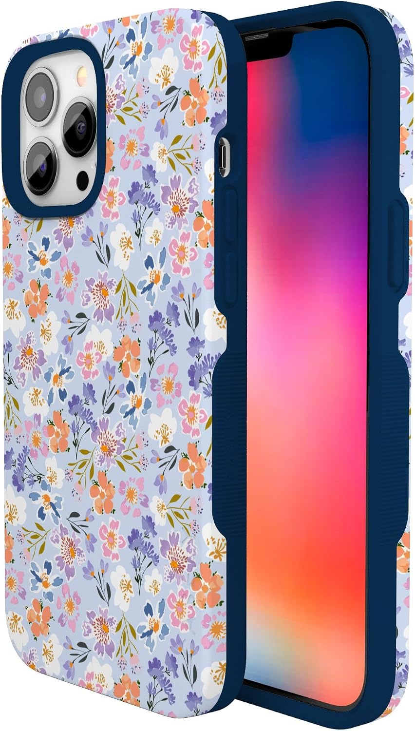 Casely iPhone 13 Pro Max Case | Poppy Meadows | Pastel Floral | Bold Protective Design | Compatible with MagSafe