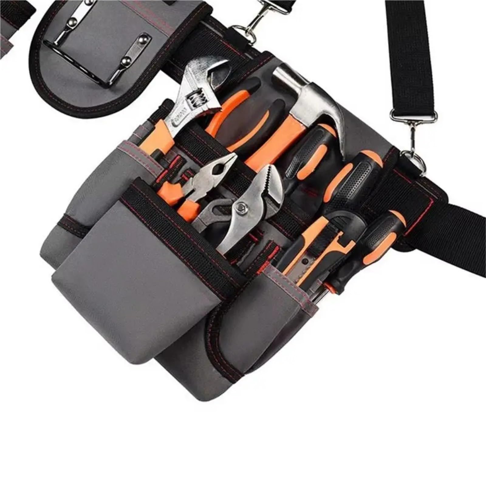 Cinture portautensili professionali regolabili | Cintura porta attrezzi di grande capacità tipo gilet con bretelle multitasca staccabile
