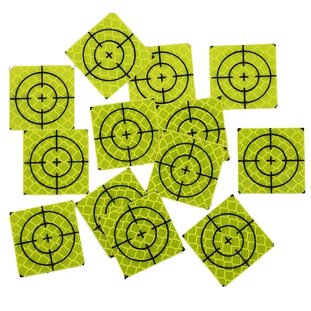 Générique Cible de réflecteur 100pcs, bandes réfléchissantes auto-adhésives pour stations totales, vert, 20MM-100MM (Couleur : 80mmX80mm)