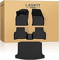 Vista 23 de LASFIT Tapete de carga para VW Tiguan 2018-2024 (ajuste 5 asientos), protección para todo tipo de clima, tapete de maletero de elastómero