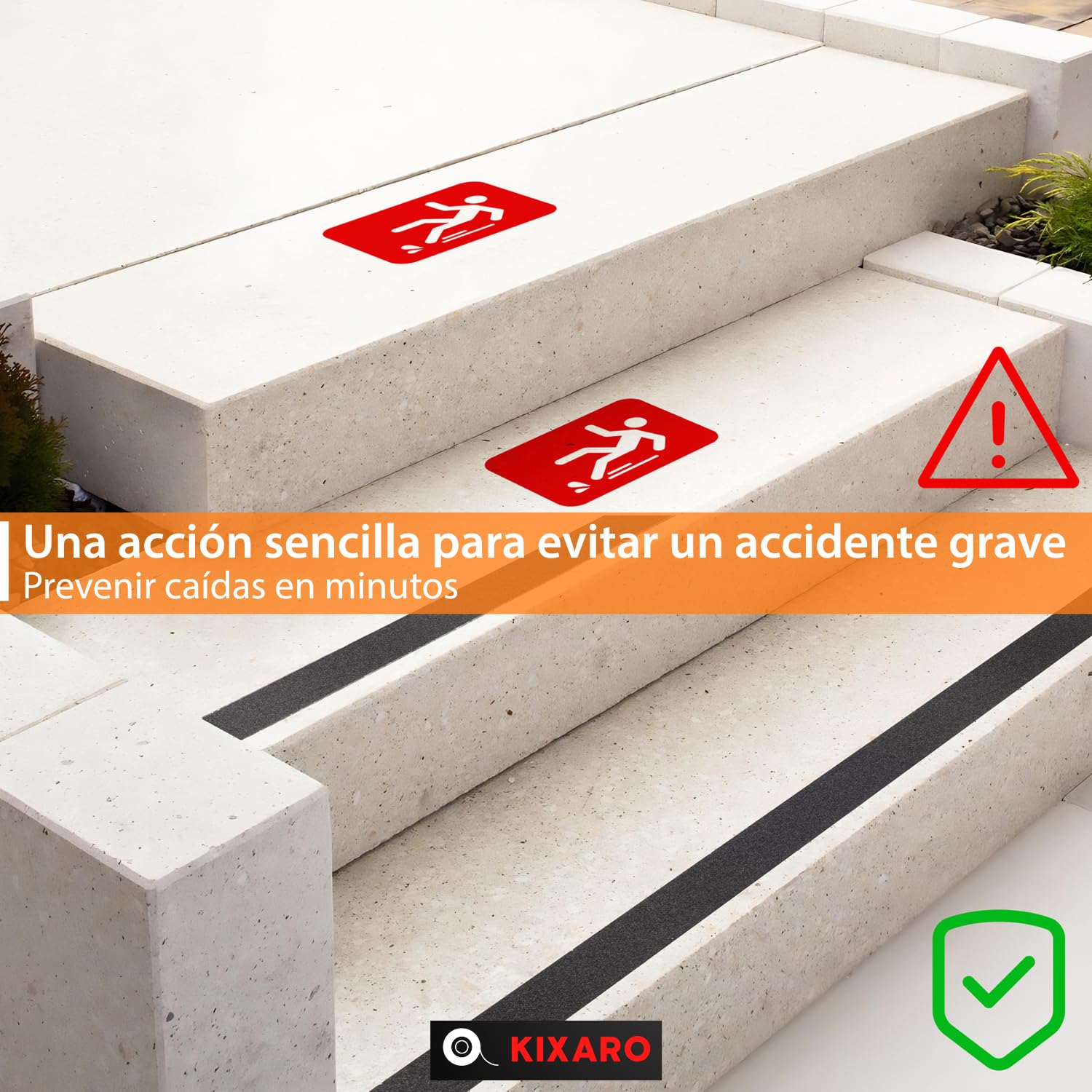Cinta Antideslizante Escaleras Piscina Bañera Suelo 10m x 5cm Cinta Antideslizante Adhesiva Negro x2 Rollos Tiras Antideslizantes Exterior Interior ✯GARANTÍA VIDA✯ Antideslizante Escalera Anti Slip