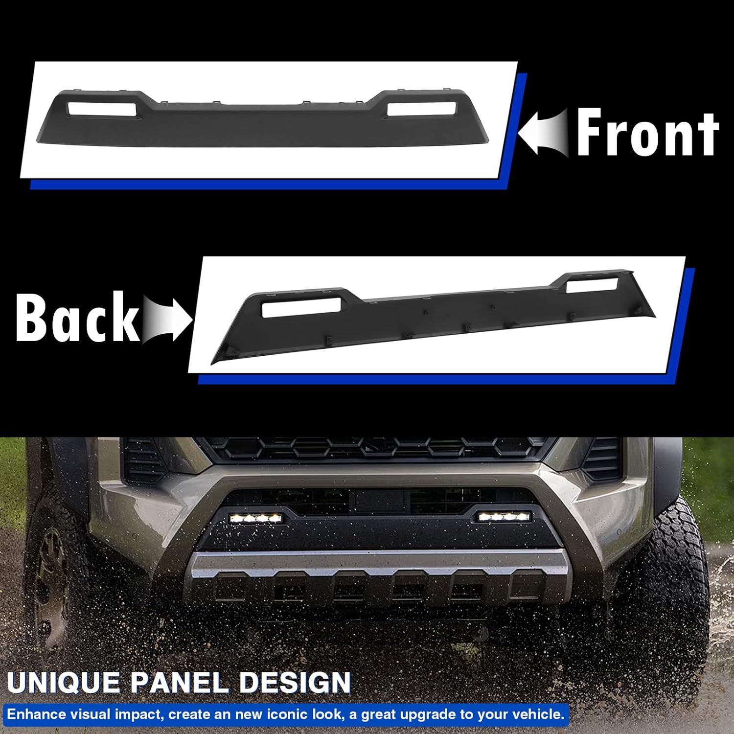 Front Bumper Extension Lower Panel Fit for Tacoma 2024 2025 Bumper Insert Accessories Replace for 53931-AK010