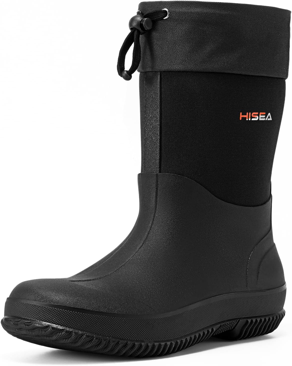 HISEA Upgraded Garden Boots for Men, Mud Resistant Outdoor Work Boots Mens Waterproof Neoprene Rubber Insulated Rain Shoes Ankle High Rainboots - Image 8