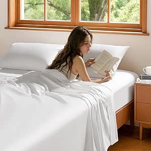 100% Egyptian Cotton Sheets Set, Luxury 2000 Thread Count Queen Bed Sheets, Silky Soft, Breathable & Cooling, 16