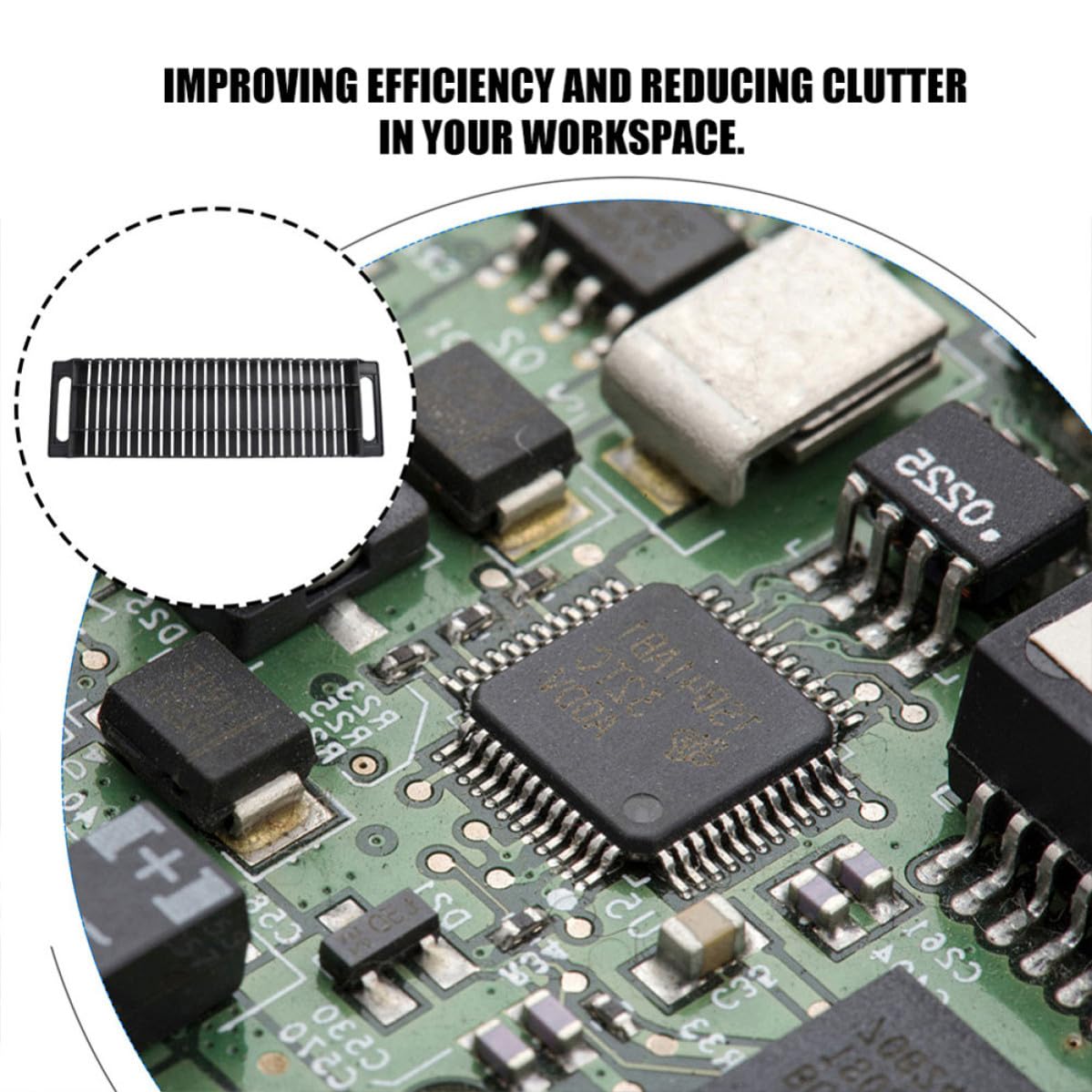jojofuny Supporto per Circuit Board e PCB 4pz 25 Slot in Plastico Nero Antistatico per Postazioni di Lavoro Elettroniche