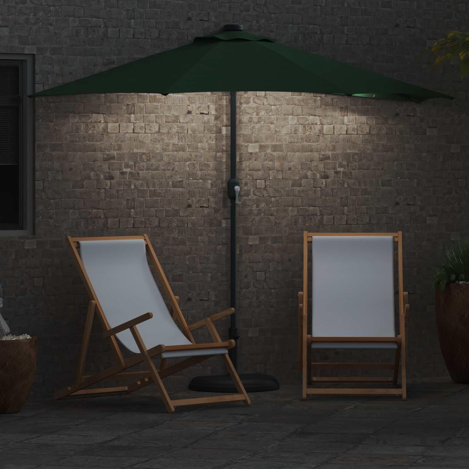 Genérico Sombrilla de jardín Verde 294 x 150 x 224 cm Poliéster y Acero,Casa y jardín,Jardín,Artículos de Exterior,Sombrillas-42003268