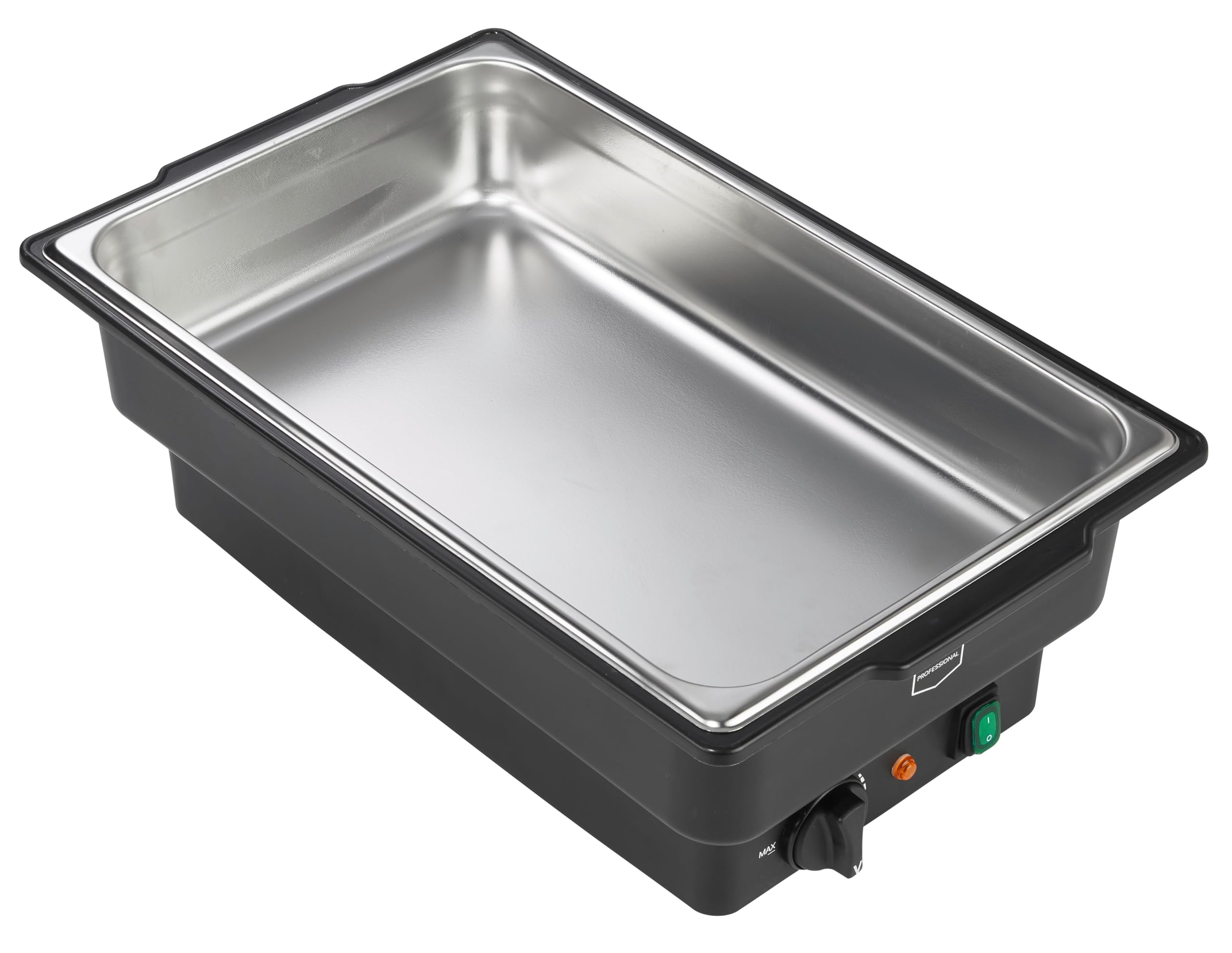 METRO Professional Chafing Dish GCD1009, plástico/Acero Inoxidable, 34.7 x 58 x 25.4 cm, 900W, 2,8 L, Rango de Temperatura: 30 ° C a 90°C, Negro