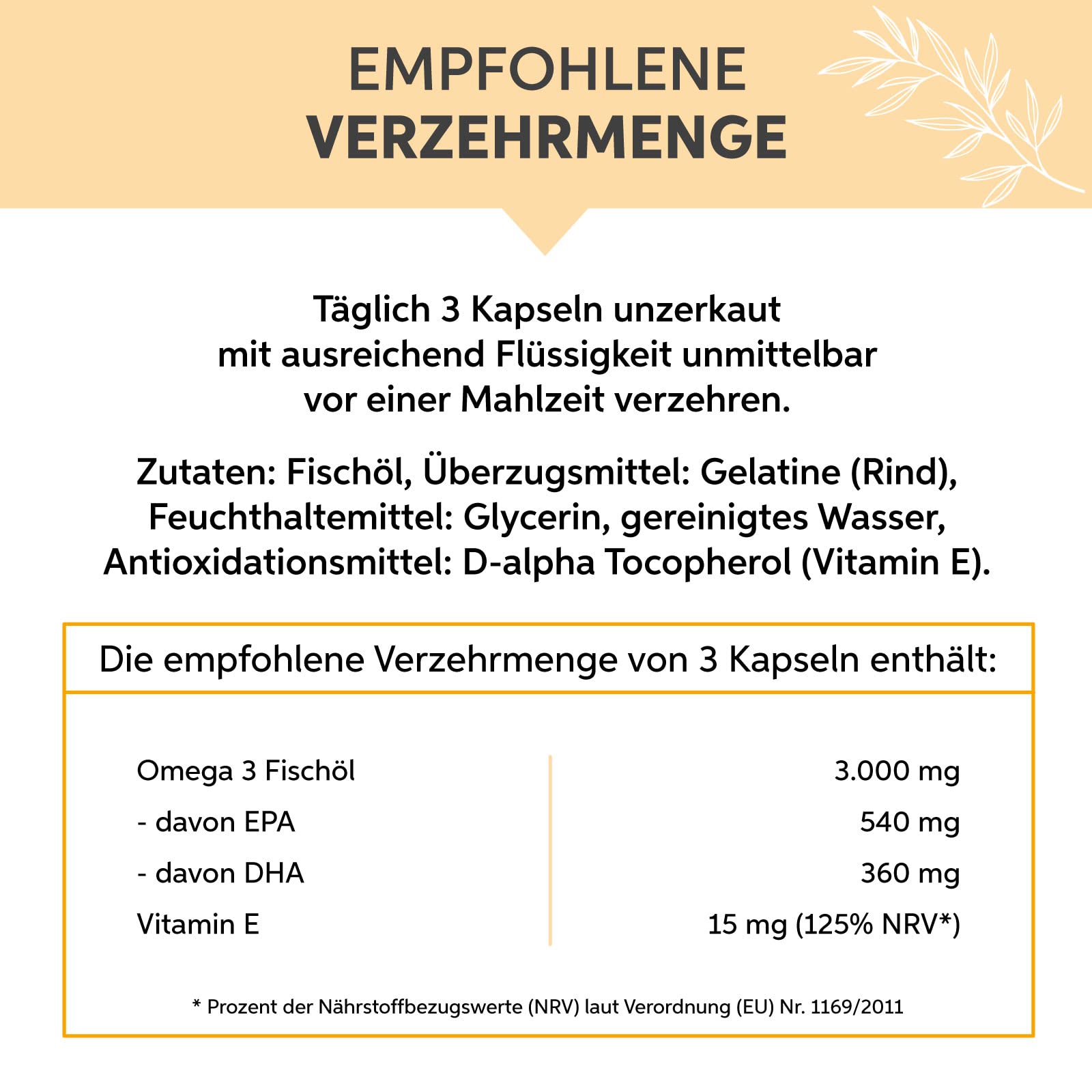 Omega 3 Kapseln 1000 Stück Fischöl hochdosiert 3000mg Tagesdosis mit 18% EPA & 12% DHA | Essentielle Fettsäuren aus Anchovis