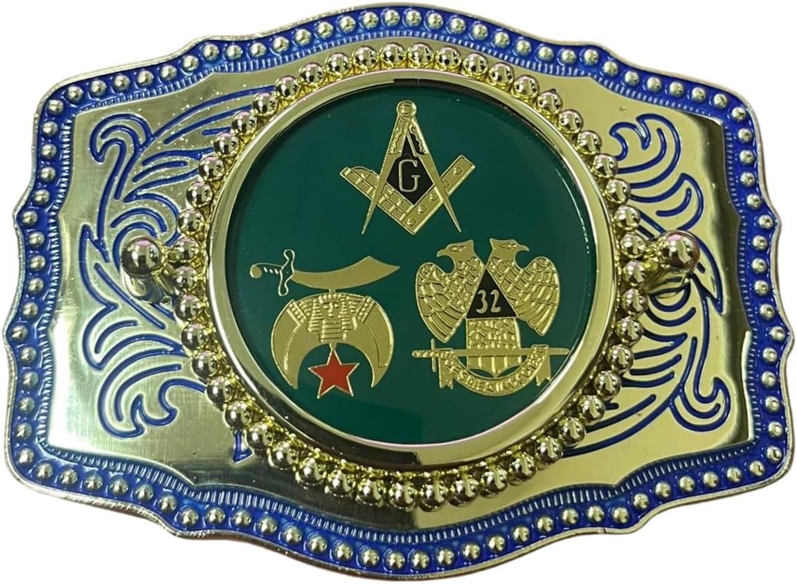 Freimaurer Gürtelschnalle - Geheimbund Symbolik In Metall