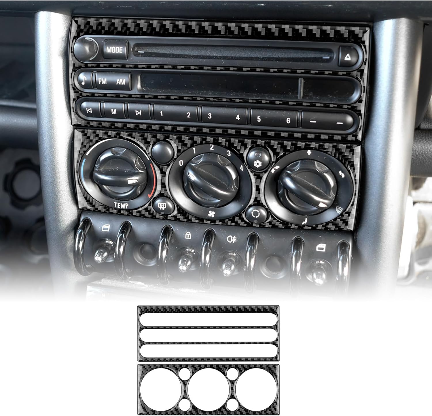 KUNGKIC for MINI R50 R53 2001-2006 Accessories Carbon Fibre Interior ...