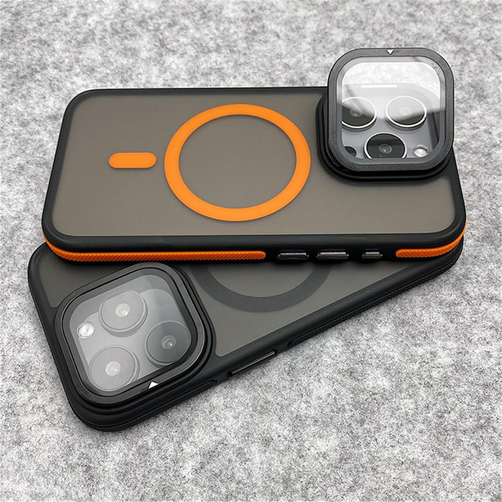 Obudowa magnetyczna z obiektywem szklanym i ochroną aparatu do iPhone'a 15 11 12 13 14 16 Pro Max Plus, matowa, przezroczysta, granatowa, do iPhone'a 16 Plus