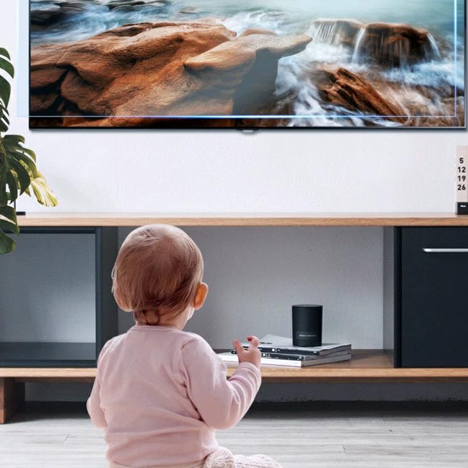 Pellicola Protettiva antiriflesso Anti Luce Blu per Monitor/TV e Pannello di Protezione dai Danni Che blocca i Raggi UV e la Luce Blu, 58" 1269 * 721(52