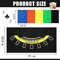 Vista 3 de Aoriher Juego Combinado de Blackjack, Incluye Fieltro de Diseño de Blackjack, Zapato, Barajador Automático de Cartas de 6 Mazos, Bandejas Porta