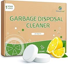 Garbage Disposal Cleaner and Deodorizer Tablets 24 Pack, 1 Year Supply Sink Cleaner, Reduce Odors, Kitchen Drain Maintenance Care
