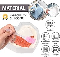 Vista 31 de Hot Chocolate Bomb Silicone Mold 2.5 Inch Sphere - Large Round Semi Sphere for Hot Cocoa Bombs, Ball and Half Dome (3Pcs Blue)