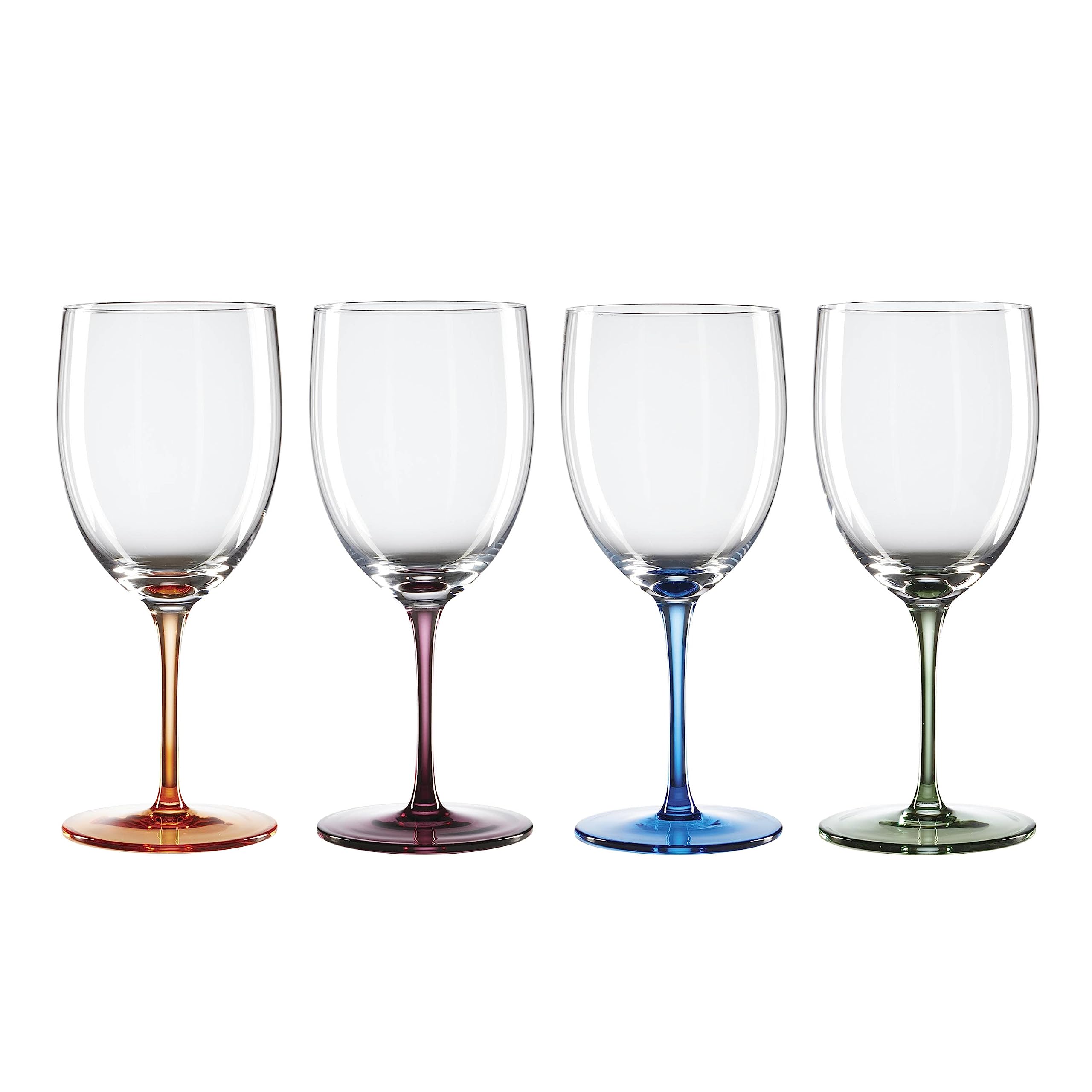 Oneida Bottoms Up 895928 lot de 4 verres à vin multicolores pour vos moments de convivialité