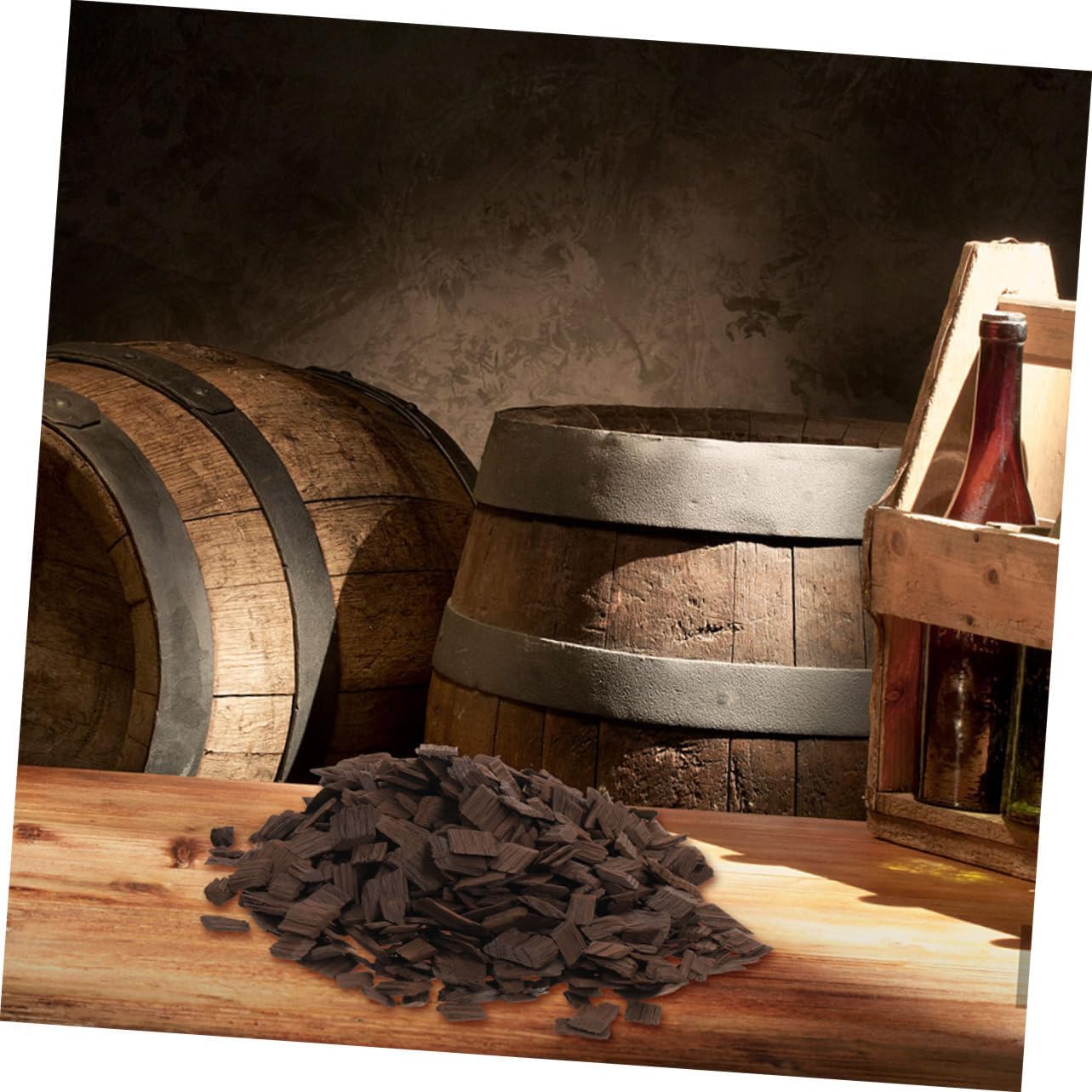 MAGICLULU 1pack Heavy Toasted French Oak Chips for Wine Making Enhance Red Wine Aroma for Home Brewing Multi-use Brewing Supplies