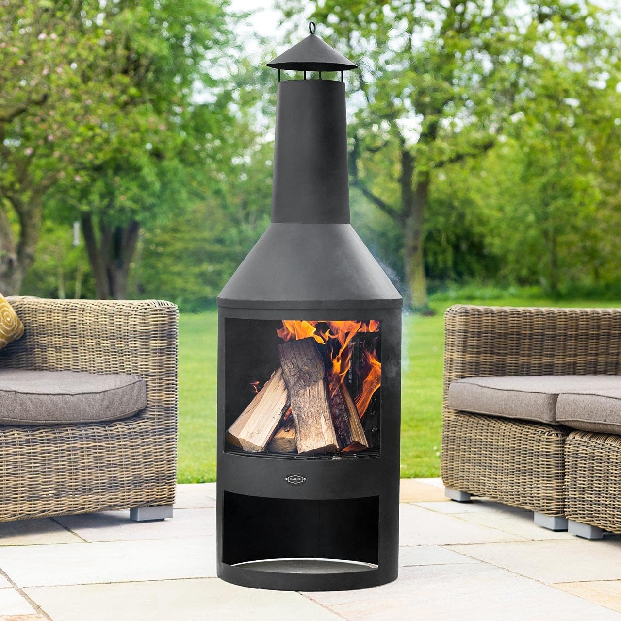 Harrier Chiminea Fire Pits Small/Medium/Large Chiminea Patio Heater