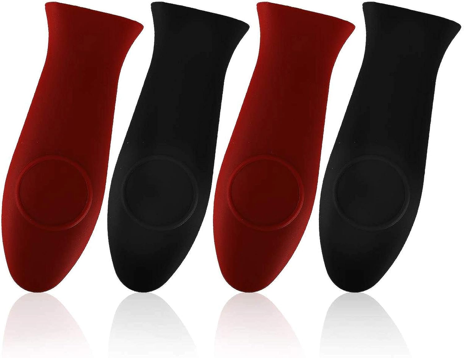 Magnitudo 4psc Silicone Hot Handle Holder, 4 Pack Premium Cast Iron