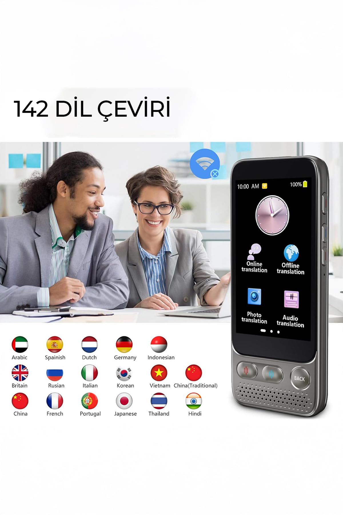 ROBO Yapay Zeka Çeviri Cihazı 142 Dil : Amazon.com.tr: Ofis ve